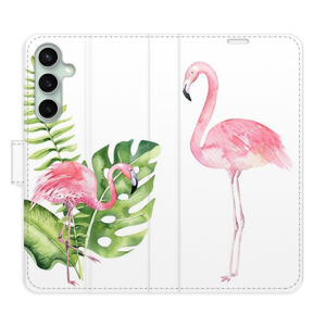 Flipové puzdro iSaprio - Flamingos - Samsung Galaxy S23 FE