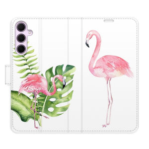 Flipové puzdro iSaprio - Flamingos - Samsung Galaxy A35 5G