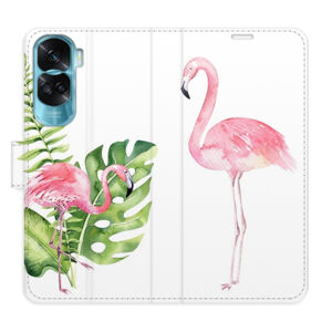 Flipové puzdro iSaprio - Flamingos - Honor 90 Lite 5G