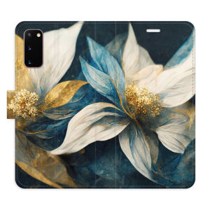 Flipové puzdro iSaprio - Gold Flowers - Samsung Galaxy S20