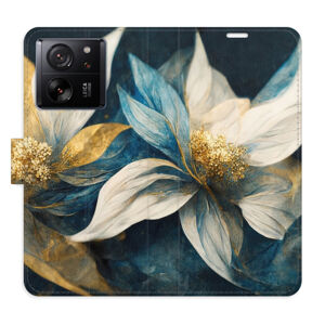 Flipové puzdro iSaprio - Gold Flowers - Xiaomi 13T / 13T Pro