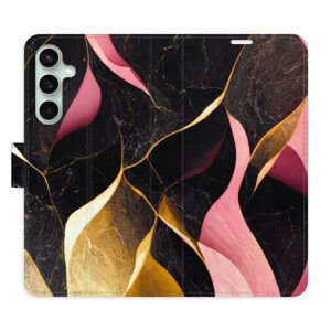 Flipové puzdro iSaprio - Gold Pink Marble 02 - Samsung Galaxy S23 FE