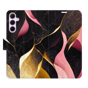 Flipové puzdro iSaprio - Gold Pink Marble 02 - Samsung Galaxy A35 5G