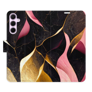 Flipové puzdro iSaprio - Gold Pink Marble 02 - Samsung Galaxy A55 5G