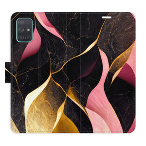 Flipové puzdro iSaprio - Gold Pink Marble 02 - Samsung Galaxy A71