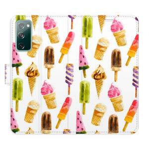 Flipové puzdro iSaprio - Ice Cream Pattern - Samsung Galaxy S20 FE