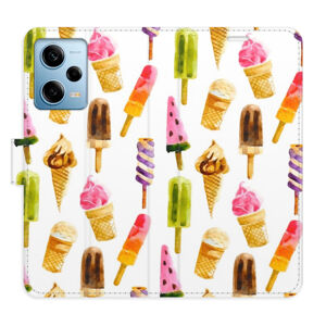 Flipové puzdro iSaprio - Ice Cream Pattern - Xiaomi Redmi Note 12 Pro 5G / Poco X5 Pro 5G