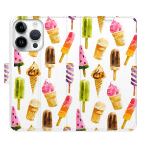 Flipové puzdro iSaprio - Ice Cream Pattern - iPhone 15 Pro