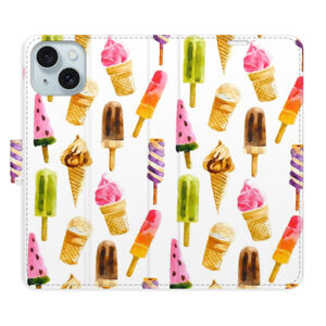 Flipové puzdro iSaprio - Ice Cream Pattern - iPhone 15