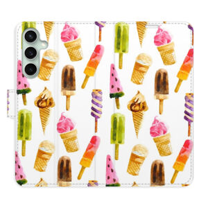 Flipové puzdro iSaprio - Ice Cream Pattern - Samsung Galaxy S23 FE