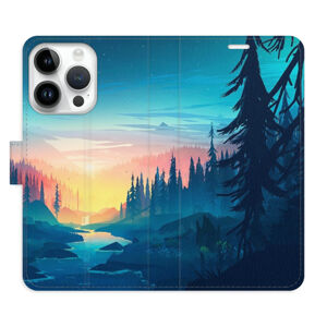 Flipové puzdro iSaprio - Magical Landscape - iPhone 15 Pro