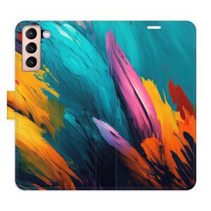 Flipové puzdro iSaprio - Orange Paint 02 - Samsung Galaxy S21