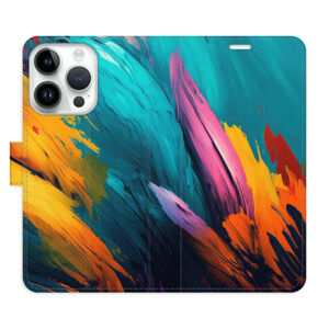 Flipové puzdro iSaprio - Orange Paint 02 - iPhone 15 Pro