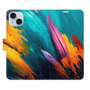 Flipové puzdro iSaprio - Orange Paint 02 - iPhone 15