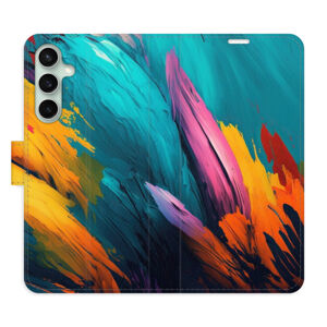 Flipové puzdro iSaprio - Orange Paint 02 - Samsung Galaxy S23 FE