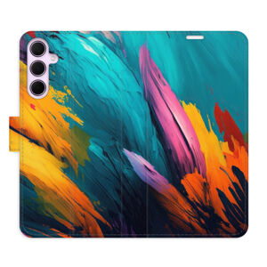 Flipové puzdro iSaprio - Orange Paint 02 - Samsung Galaxy A35 5G
