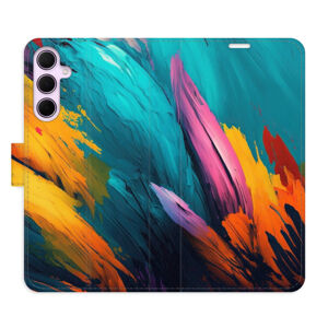 Flipové puzdro iSaprio - Orange Paint 02 - Samsung Galaxy A55 5G