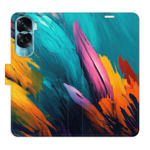 Flipové puzdro iSaprio - Orange Paint 02 - Honor 90 Lite 5G