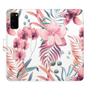 Flipové puzdro iSaprio - Pink Flowers 02 - Samsung Galaxy S20