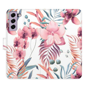 Flipové puzdro iSaprio - Pink Flowers 02 - Samsung Galaxy S21 FE 5G