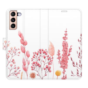 Flipové puzdro iSaprio - Pink Flowers 03 - Samsung Galaxy S21