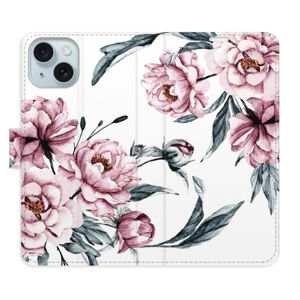 Flipové puzdro iSaprio - Pink Flowers - iPhone 15
