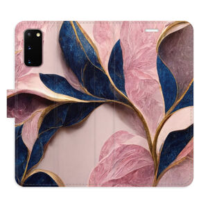 Flipové puzdro iSaprio - Pink Leaves - Samsung Galaxy S20