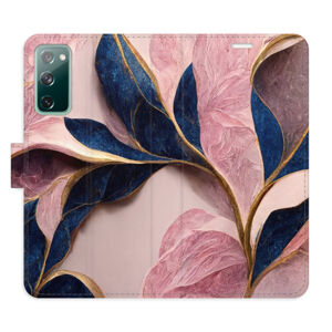 Flipové puzdro iSaprio - Pink Leaves - Samsung Galaxy S20 FE