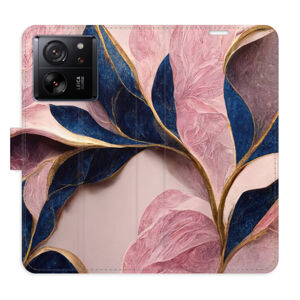 Flipové puzdro iSaprio - Pink Leaves - Xiaomi 13T / 13T Pro