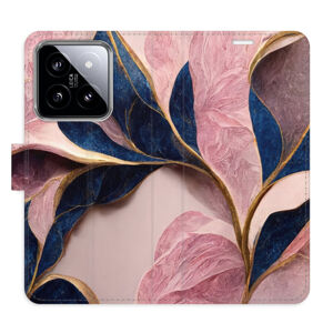 Flipové puzdro iSaprio - Pink Leaves - Xiaomi 14