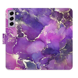 Flipové puzdro iSaprio - Purple Marble - Samsung Galaxy S21 FE 5G
