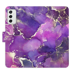 Flipové puzdro iSaprio - Purple Marble - Samsung Galaxy M52 5G