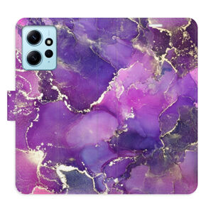 Flipové puzdro iSaprio - Purple Marble - Xiaomi Redmi Note 12 5G