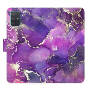 Flipové puzdro iSaprio - Purple Marble - Samsung Galaxy A71