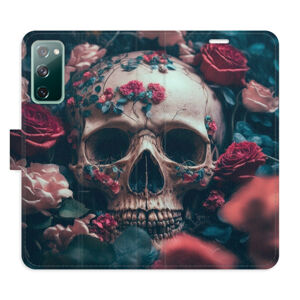 Flipové puzdro iSaprio - Skull in Roses 02 - Samsung Galaxy S20 FE