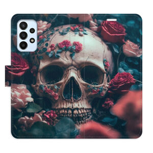 Flipové puzdro iSaprio - Skull in Roses 02 - Samsung Galaxy A23 / A23 5G