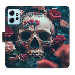 Flipové puzdro iSaprio - Skull in Roses 02 - Xiaomi Redmi Note 12 5G