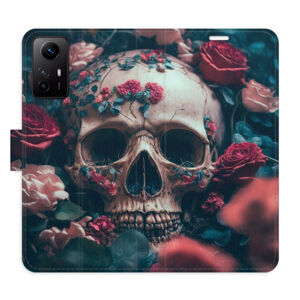 Flipové puzdro iSaprio - Skull in Roses 02 - Xiaomi Redmi Note 12S