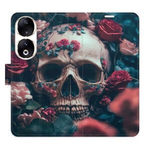 Flipové puzdro iSaprio - Skull in Roses 02 - Honor 90 5G