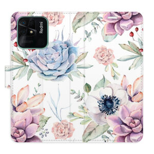 Flipové puzdro iSaprio - Succulents Pattern - Xiaomi Redmi 10C