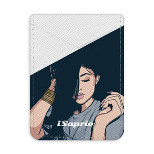 Pouzdro na kreditní karty iSaprio - Swag Girl - světlá nalepovací kapsa